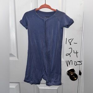 Little Sleepies Slate Blue Shorty Zippy